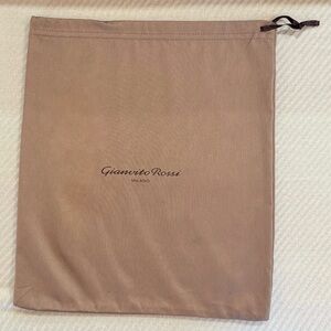 Gianvito Rossi Milano Dust Bag – Taupe Cotton, 11.5” x 13.5”